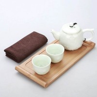 景德镇创意茶水分离带盖陶瓷杯快客杯
